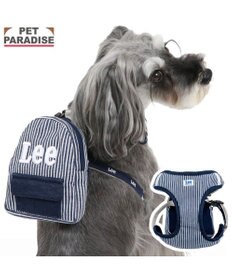 PET PARADISE Lee ヒッコリー ロゴ リュック付きハーネス Ｓ 小型犬