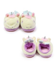 Mother garden マザーガーデン ユニコーン ふわふわ キッズスリッパ  《クリーム》