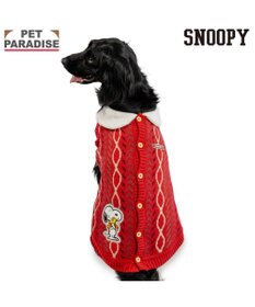 PET PARADISE スヌーピー ハグ 背開き ニット 《レッド》 中型犬 大型犬