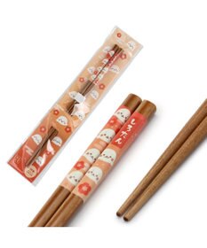 Mother garden しろたん 木製箸 21㎝《紅梅柄》