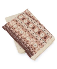 Mother garden マザーガーデン ふわんこ ニット ひざ掛け 70cm×100cm