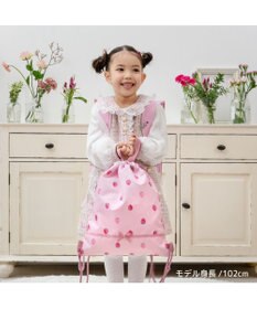 Mother garden マザーガーデン 野いちご お着替え巾着リュック 《レトロストロベリー柄》