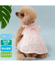PET PARADISE ペットパラダイス エコメッシュ ワンピース《小花柄 ピンク》 小型犬