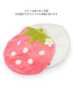 PET PARADISE ネット店限定 ペットパラダイス 苺 クッション 《パステルピンク》 70×71cm 小型犬