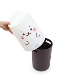 Mother garden しろたん 顔ぼん ダストボックス 大 《12L》 ゴミ箱