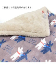 PET PARADISE リサとガスパール 遠赤外線 ボアマット 《 であい柄 》 (80×60cm)