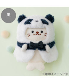 Mother garden しろたん ついてきちゃうしろたん マスコット 着せ替え服 《パンダポンチョ ・黒》 単品