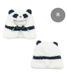 Mother garden しろたん ついてきちゃうしろたん マスコット 着せ替え服 《パンダポンチョ ・黒》 単品