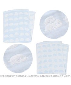 Mother garden しろたん いっぱい柄 6重ガーゼ フェイスタオル