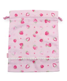 Mother garden マザーガーデン 野いちご 巾着 《スケッチ柄》  30cm×37cm