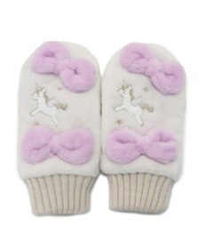 Mother garden マザーガーデン ユニコーン キッズ もこもこ手袋 《ホワイト》