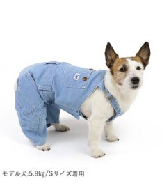 Lee ミニチュアシュナウザー用デニムオーバーオール Sサイズ Lee デニム オーバーオール 《ブラック》 小型犬 / PET PARADISE