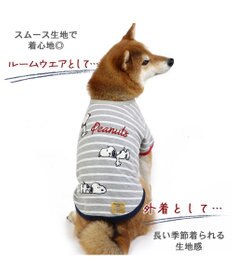 PET PARADISE 犬の服 犬 スヌーピー トレーナー 【中型犬】 ボーダー