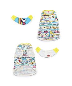 PET PARADISE スヌーピー 夏休み柄タンクトップ 【小型犬】《ポケットクールバンダナ付き》