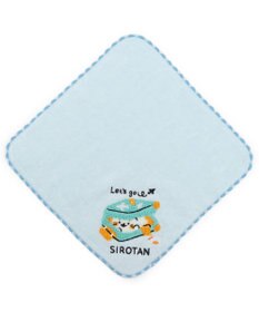 Mother garden しろたん ミニタオル 《スーツケ柄　青》