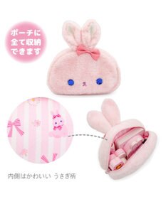 Mother garden マザーガーデン ふわふわ うさぎちゃん メイク ポーチセット