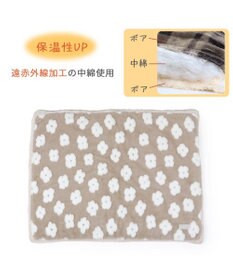 PET PARADISE ペットパラダイス 遠赤外線 ボアマット 《お花柄》角型 小型犬