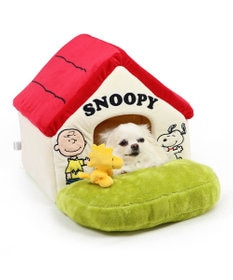PET PARADISE スヌーピー お庭付き赤い屋根 折り畳みハウス【小】