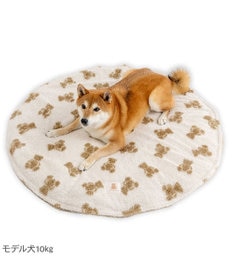 PET PARADISE ペットパラダイス くまちゃん織り 遠赤外線 ボアマット 丸型 M
