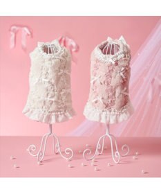 PET PARADISE cherircouture パールリボン ベスト 《ホワイト》 小型犬