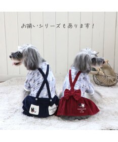 PET PARADISE リサとガスパール リボン つなぎスカート 《であい柄》 小型犬