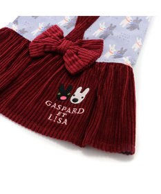 PET PARADISE リサとガスパール リボン つなぎスカート 《であい柄》 小型犬