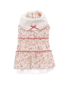 PET PARADISE ペットパラダイス レース襟 小花 ワンピース 小型犬