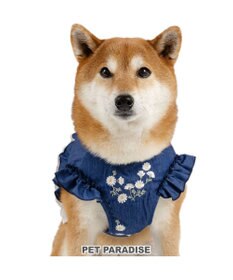 PET PARADISE ペットパラダイス デニムフリルハーネス SM
