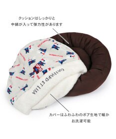 PET PARADISE リサとガスパール 遠赤外線  寝袋 丸型《頬杖柄》 径60cm