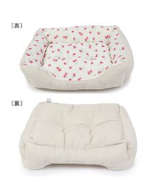 PET PARADISE ペットパラダイス 苺柄 接触冷感 クールカドラーベッド(57×45cm)