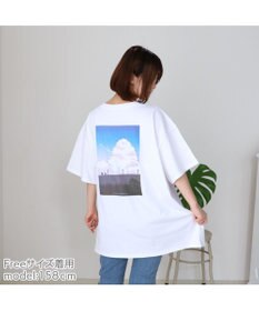 Mother garden しろたん ビッグ Ｔシャツ 半袖 バックプリント 《入道雲》 フリーサイズ