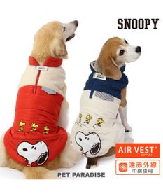 PET PARADISE スヌーピー 遠赤外線 エアベスト 《オレンジ》 中型犬 大型犬