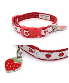 PET PARADISE ペットパラダイス 苺 チャーム付き首輪 3S