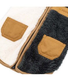 PET PARADISE ペットパラダイス 切替 背開きジップアップ ベスト 《ブラック》 小型犬