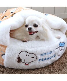 PET PARADISE スヌーピー 丸型寝袋 遠赤外線 《ブラザー柄》 50cm
