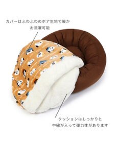 PET PARADISE スヌーピー 丸型寝袋 遠赤外線 《ブラザー柄》 50cm