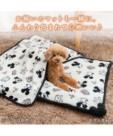 PET PARADISE ディズニー ミッキーマウス 白黒 ボア ブランケット
