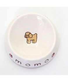 PET PARADISE 【受注生産】ペットパラダイス  えさ皿 食器  名前と誕生日が入ります！ オーダーメイドフードボウル【小】