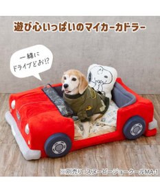 PET PARADISE スヌーピー マイカーカドラー 《レッド》 92×60cm Ｌ 小型犬