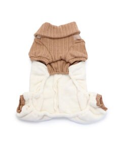 PET PARADISE 犬 服 つなぎ パンツ  【小型犬】 ニット ボア