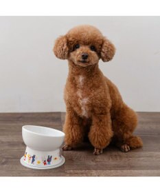 リサとガスパール 高さのある フードボウル 《朝食柄》 小型犬