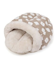 PET PARADISE ペットパラダイス 遠赤外線 ボア ドーム型寝袋 《お花柄》 小型犬