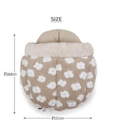 PET PARADISE ペットパラダイス 遠赤外線 ボア ドーム型寝袋 《お花柄》 小型犬