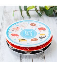 Mother garden しろたん メラミン寿司皿 《青》