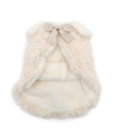 PET PARADISE cherircouture ドットリボン ポンチョ 《ホワイト》 小型犬