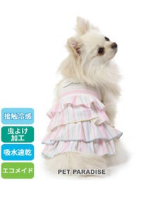 PET PARADISE 犬の服 夏 ひんやり クール メッシュ 接触冷感 虫よけ ボーダーキャミソール 【小型犬】クールマックスエコメイド