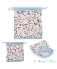 Mother garden しろたん 巾着 18×20cm 《つみつみ柄》 【単品】