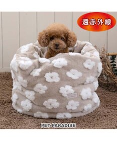 ペットパラダイス ペットパラダイス ボア寝袋 筒型《お花柄》 M 小型犬 / PET