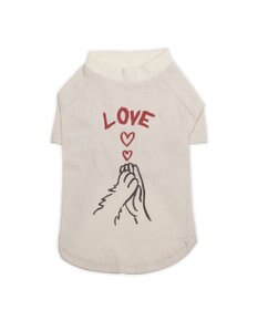 PET PARADISE ペットパラダイス Mai Kuraki　LOVE  ペットTシャツ 《ホワイト》 中型犬