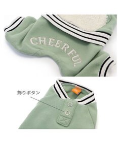 PET PARADISE ペットパラダイス 縞柄リブ   ロンパース《カーキ 》 小型犬